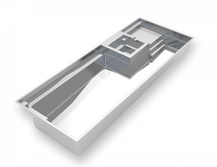 The Exquisite – fiberglass pool – Imagine Pools The Exquisite inground pool : 3d render